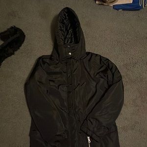 Miss London Black Label knee length coat size medium